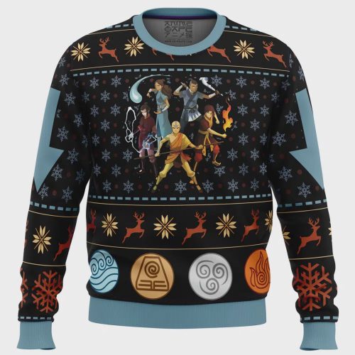 Get Festive with the Avatar The Last Airbender Ugly Christmas Sweater – Perfect Gift for Fans!