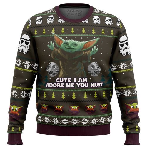 Baby Yoda Ugly Christmas Sweater – Cute Mandalorian Star Wars Design