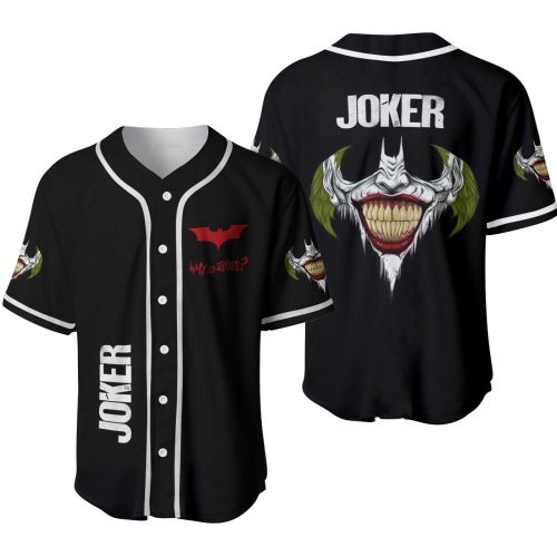 Batman Joker Why So Serious Horror Baseball Jersey – Gift for Men Women – Gift for Men Women