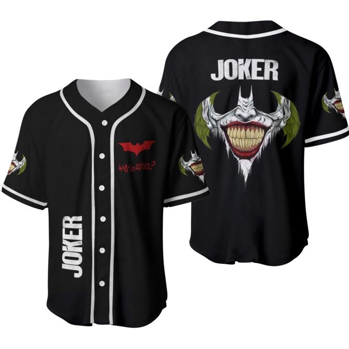 Batman Joker Why So Serious Horror Baseball Jersey – Gift For Men Women – Gift For Men Women