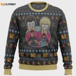 Get Festive with Beavis and Butthead Ugly Christmas Sweater – Surprise Reactions Guaranteed!