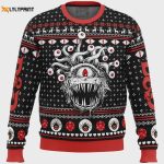 Get Festive with the Beholder Dungeons and Dragons Ugly Christmas Sweater – Unique Holiday Attire