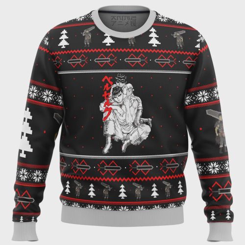 Berserk Guts and Casca Ugly Christmas Sweater: Festive & Fun Apparel for Fans!