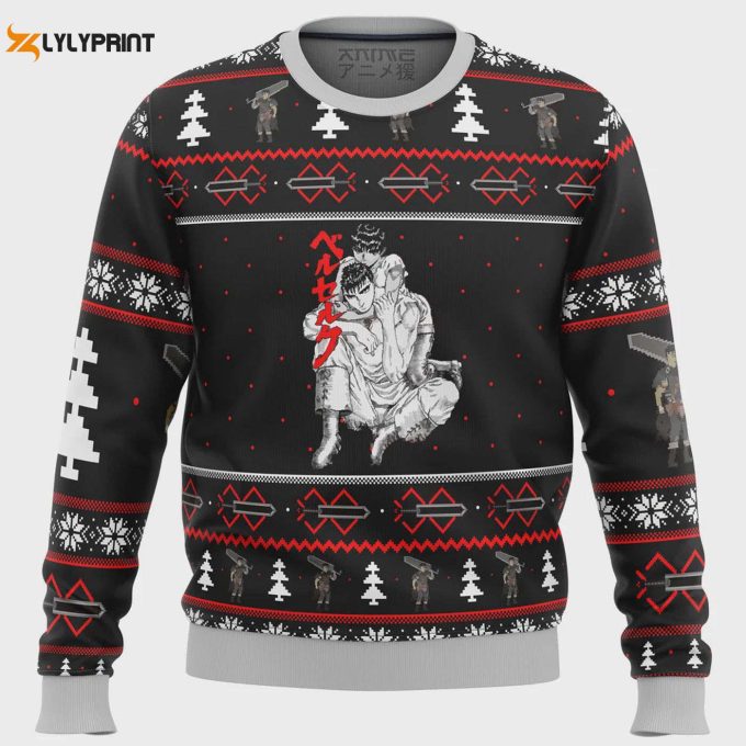 Berserk Guts And Casca Ugly Christmas Sweater: Festive &Amp;Amp; Fun Apparel For Fans!