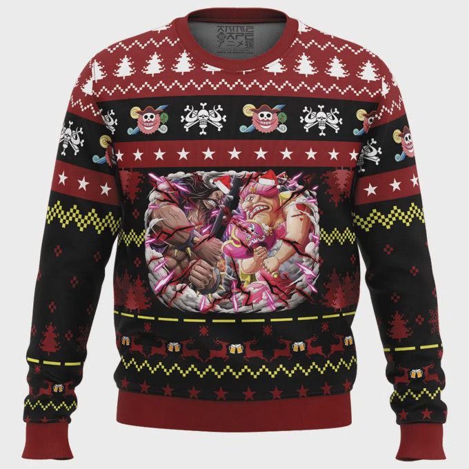 Big Mom X Kaido Ugly Christmas Sweater - Festive One Piece Collaboration 2