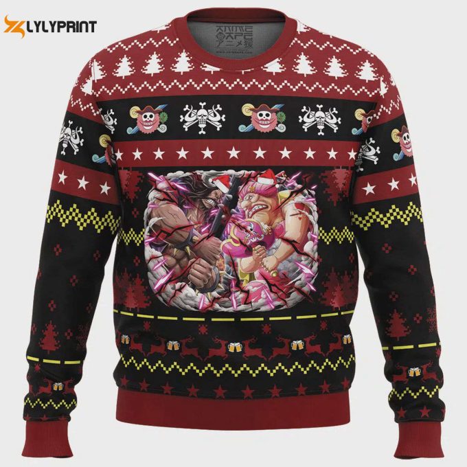 Big Mom X Kaido Ugly Christmas Sweater - Festive One Piece Collaboration 1