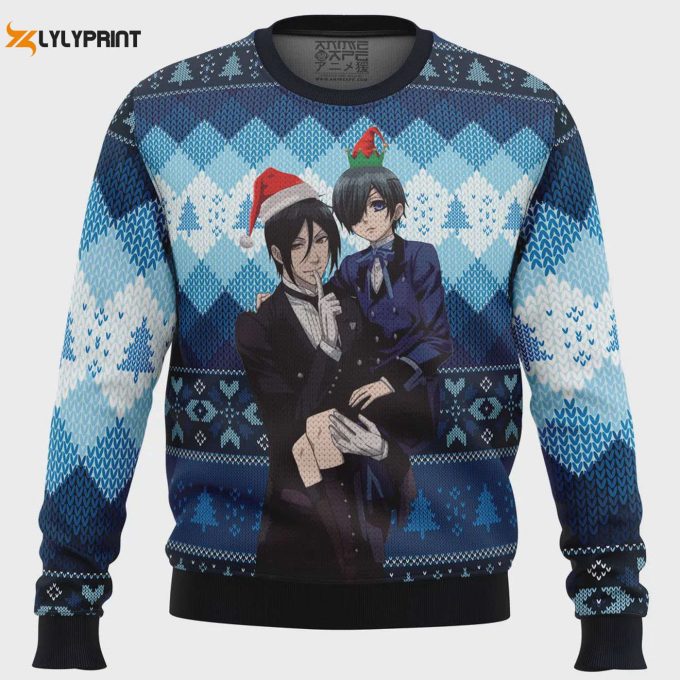 Get Festive With The Black Butler Ugly Christmas Sweater – Perfect For Anime Fans