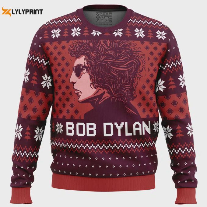 Get Festive With The Bob Dylan Ugly Christmas Sweater - Blood On The Tracks Inspired! 1