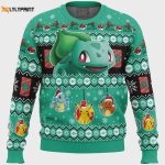 Bulbasaur Ugly Christmas Sweater – Embrace the Holiday Spirit with Pokemon s I Choose You Design!