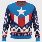 Get Festive with Captain America Ugly Christmas Sweater – Marvel Holiday Apparel