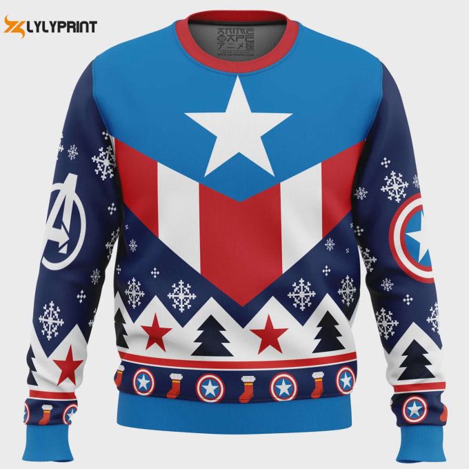 Get Festive With Captain America Ugly Christmas Sweater – Marvel Holiday Apparel