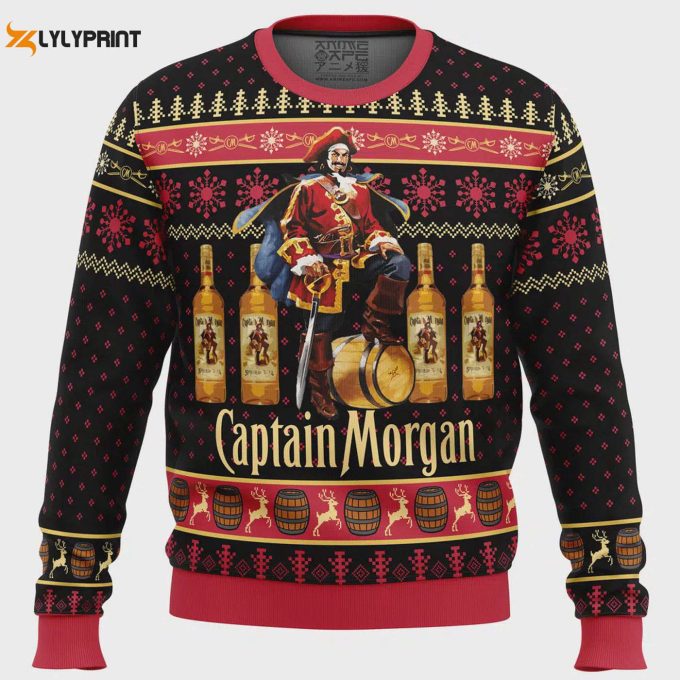 Get Festive With Captain Morgan Ugly Christmas Sweater – Perfect Gift For Rum Lovers!