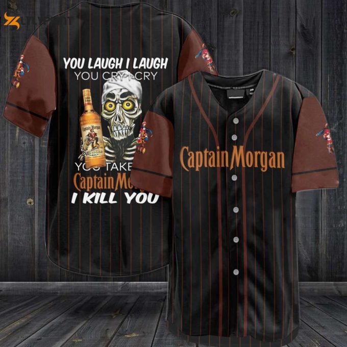 Captain Morgan You Laugh I Laugh You Cry I Cry Baseball Jersey 1