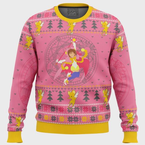 Cardcaptor Sakura Ugly Christmas Sweater: Festive Anime-Inspired Design for the Holidays