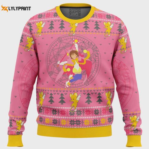 Cardcaptor Sakura Ugly Christmas Sweater: Festive Anime-Inspired Design for the Holidays