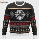 Chibi Christmas Muzan Kibutsuji Sweater: Get Festive with Demon Slayer Ugly Xmas Sweater