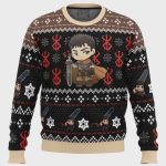 Get Festive with Chibi Guts Berserk Ugly Christmas Sweater – Perfect for Anime Fans!