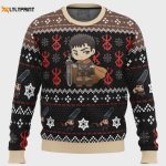 Get Festive with Chibi Guts Berserk Ugly Christmas Sweater – Perfect for Anime Fans!