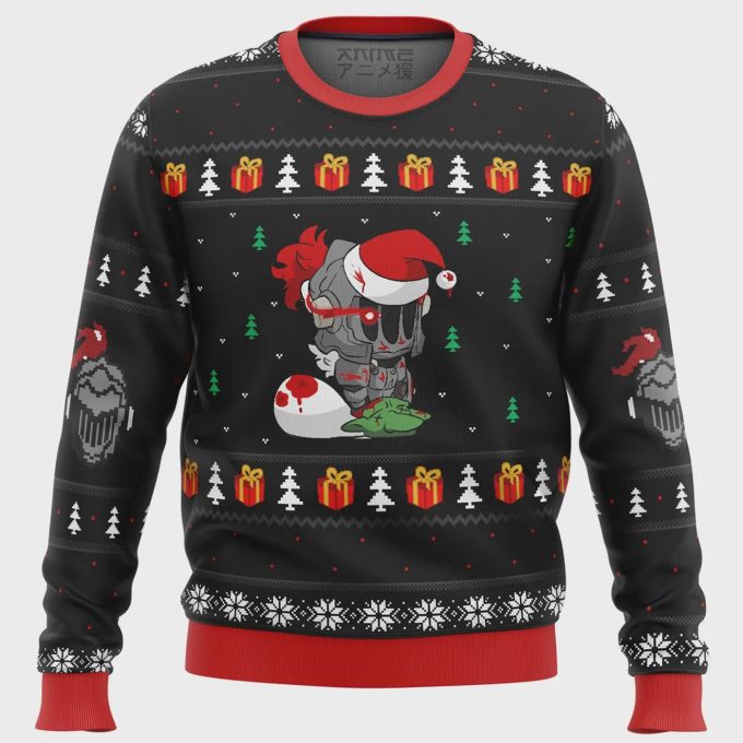 Get Festive With Chibi Slayer Goblin Ugly Christmas Sweater – Perfect Holiday Gift!