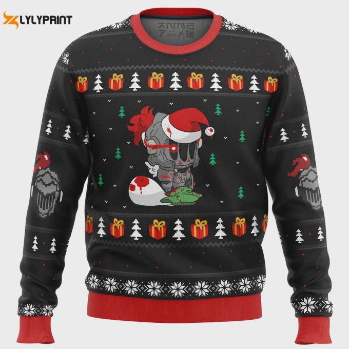 Get Festive With Chibi Slayer Goblin Ugly Christmas Sweater – Perfect Holiday Gift!