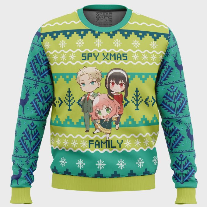 Chibi Spy X Family Ugly Christmas Sweater: Adorable &Amp; Festive Apparel For The Holidays