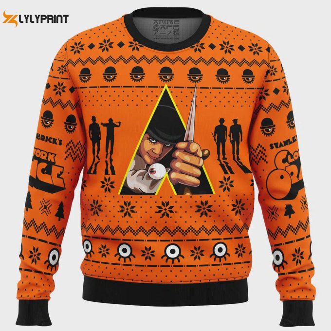 Get Festive With Christmas Alex A Clockwork Orange Ugly Sweater - Perfect Holiday Attire! 1