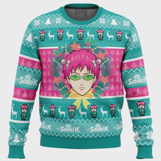 Get Festive With Saiki Kusuo No Psi-Nan Ugly Christmas Sweater At School!