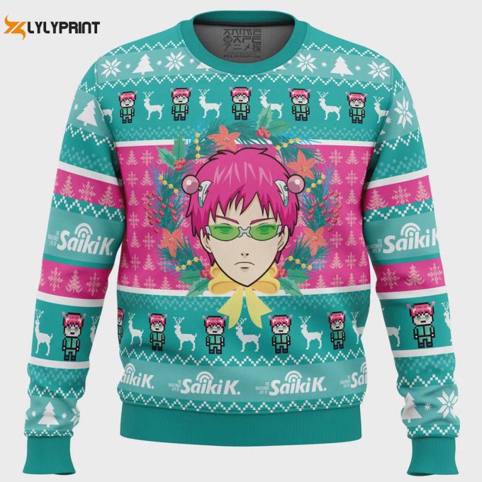 Get Festive With Saiki Kusuo No Psi-Nan Ugly Christmas Sweater At School!