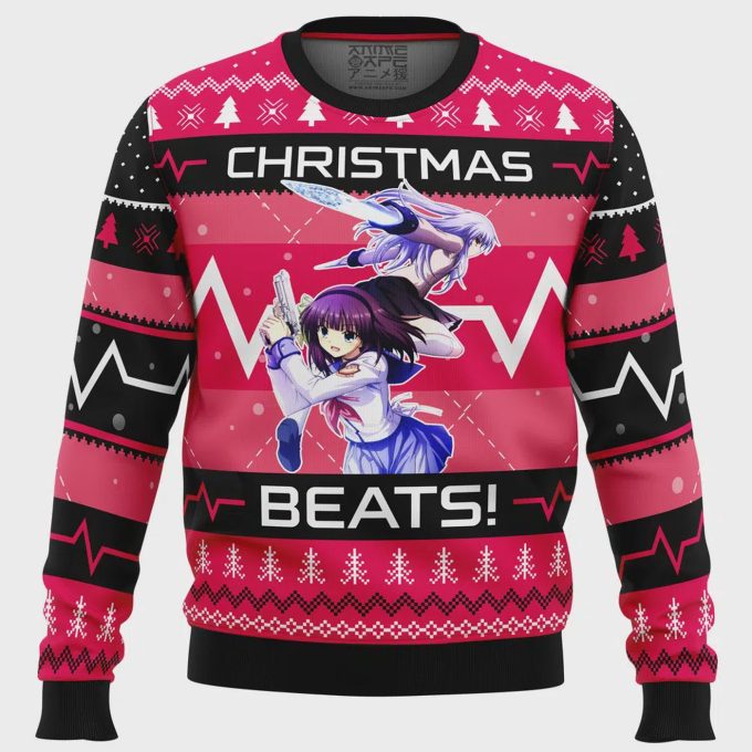 Get Festive With Christmas Beats Angle Beats Ugly Christmas Sweater - Trendy Holiday Apparel 2