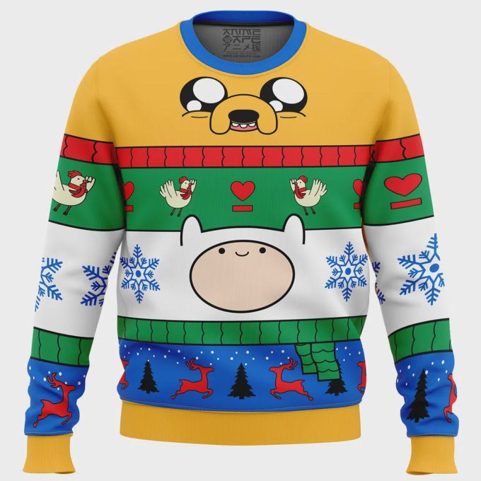 Get Festive With Finn And Jake: Adventure Time Ugly Christmas Sweater 2