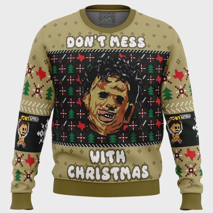 Texas Leatherface Ugly Christmas Sweater – Celebrate Christmas In Style With A Texas Twist!