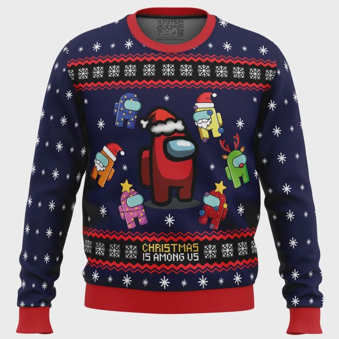 Get Festive With Christmas Is Among Us Ugly Christmas Sweater – Limited Edition Fun &Amp; Trendy Design!