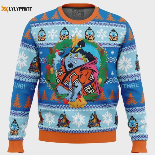 Get Festive with the Christmas Jinbe One Piece Ugly Christmas Sweater – Shop Now!