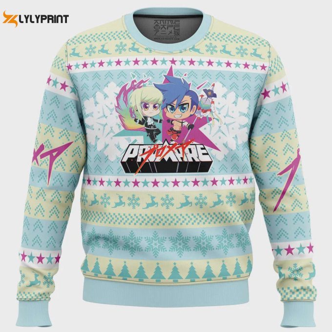 Get Festive With The Christmas Lio And Galo Promare Sweater – Perfect For Holiday Celebrations!