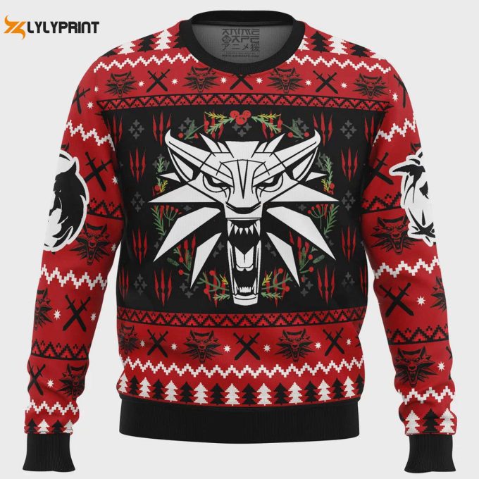 Get Festive With Christmas Monster: The Witcher Ugly Christmas Sweater – Perfect For Gamers &Amp;Amp; Holiday Enthusiasts!