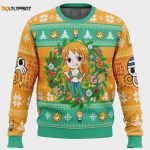 Get Festive with Christmas Nami One Piece Ugly Sweater – Perfect for Holiday Fun!