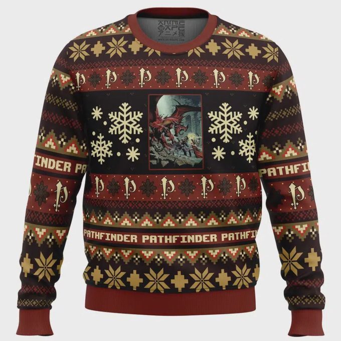 Get Festive With Christmas Pathfinder Board Games Ugly Christmas Sweater – Perfect For Holiday Fun!