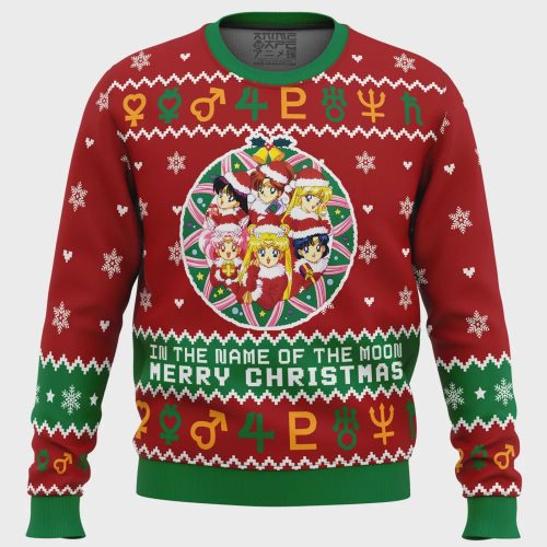 Get Festive with Christmas Sailor Guardians Sailor Moon Ugly Sweater