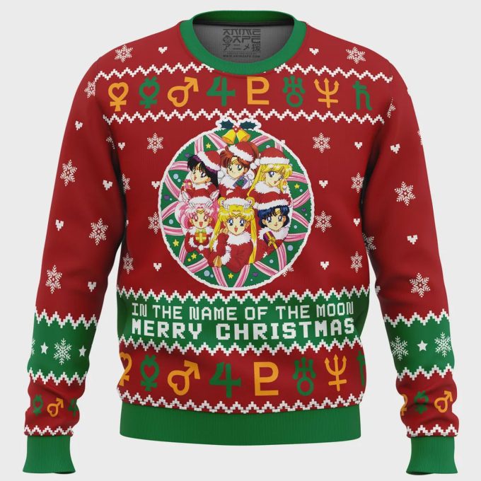 Get Festive With Christmas Sailor Guardians Sailor Moon Ugly Sweater