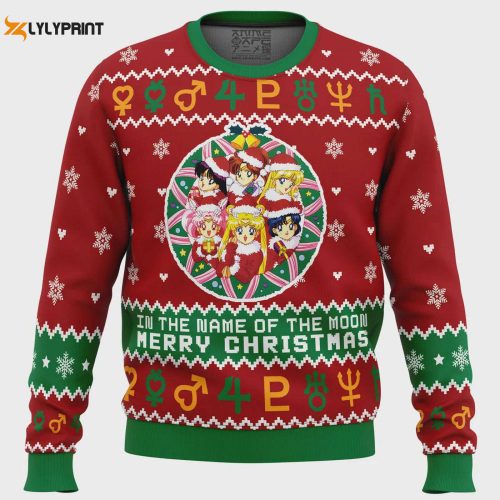 Get Festive with Christmas Sailor Guardians Sailor Moon Ugly Sweater