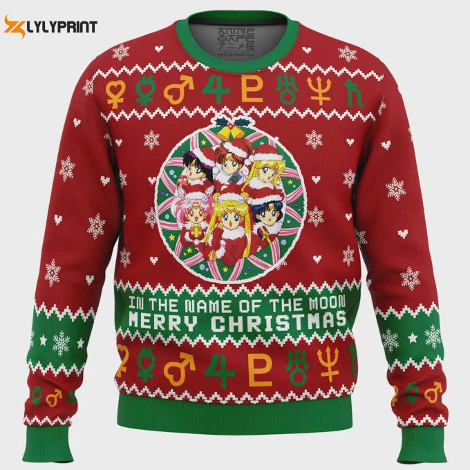 Get Festive With Christmas Sailor Guardians Sailor Moon Ugly Sweater