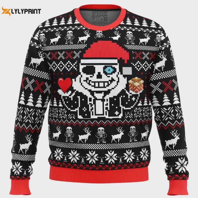 Get Festive With The Christmas Sans Undertale Ugly Sweater – Perfect For Holiday Fun!