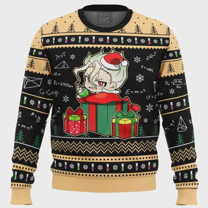 Get Festive With Dr Stone Christmas Senkuu Ugly Sweater - Limited Edition Holiday Attire 2