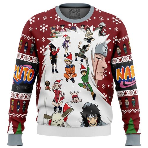 Get Festive with Christmas Shippuden Characters Ugly Christmas Sweater – Perfect for Anime Fans!