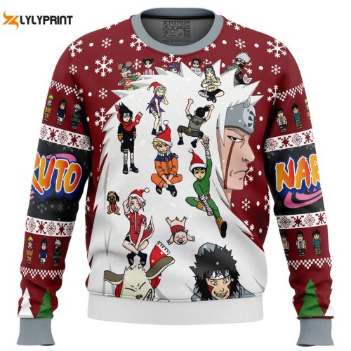 Get Festive with Christmas Shippuden Characters Ugly Christmas Sweater – Perfect for Anime Fans!