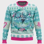 Get Festive with Christmas Symphony Hatsune Miku Ugly Christmas Sweater – Limited Edition Holiday Apparel