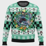 Get Festive with Tanjiro Kamado Demon Slayer Ugly Christmas Sweater – Perfect for Anime Fans!