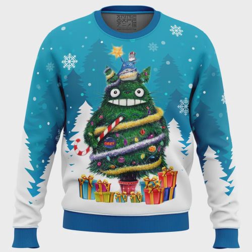 Get Festive with Christmas Totoro Ugly Sweater – My Neighbor Totoro Inspired Holiday Attire!