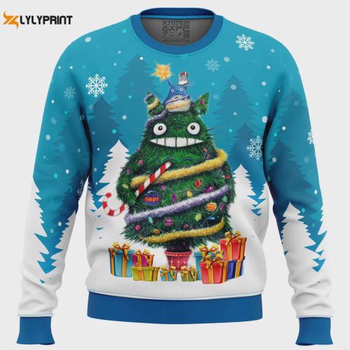 Get Festive with Christmas Totoro Ugly Sweater – My Neighbor Totoro Inspired Holiday Attire!