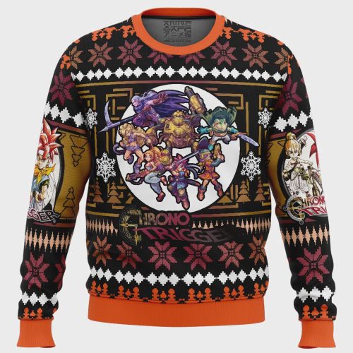 Get Festive with Chrono Heroes Chrono Trigger Ugly Christmas Sweater – Limited Edition Holiday Apparel